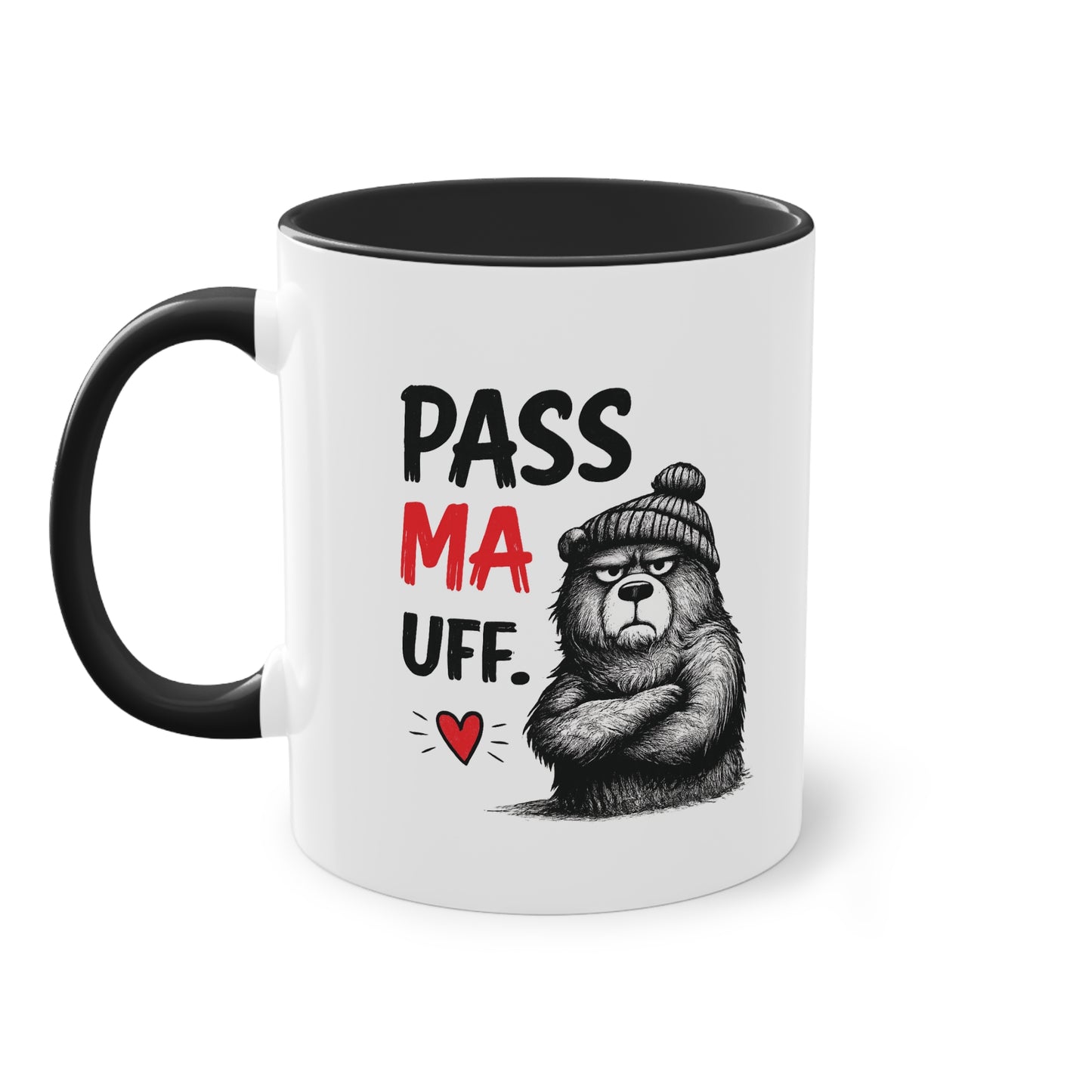 Tasse „Pass Ma Uff.“ – Berliner Schnauze trifft Bärenstärke 🐻☕❤️