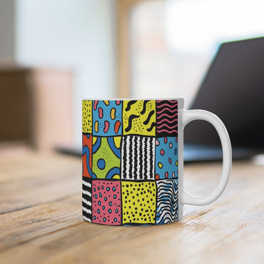 Pop-Art Muster Tasse – Farbenfrohes Design mit Retro-Charme 🎨✨☕