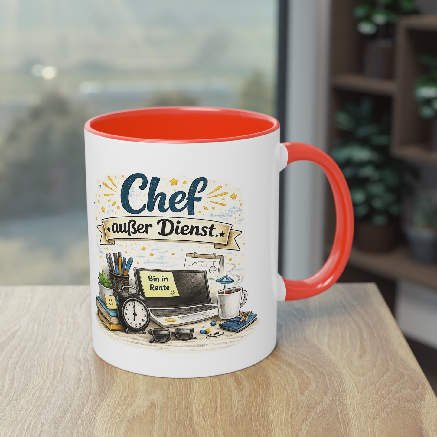 Tasse „Chef außer Dienst“ ☕📋🎉