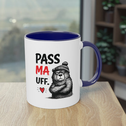 Tasse „Pass Ma Uff.“ – Berliner Schnauze trifft Bärenstärke 🐻☕❤️