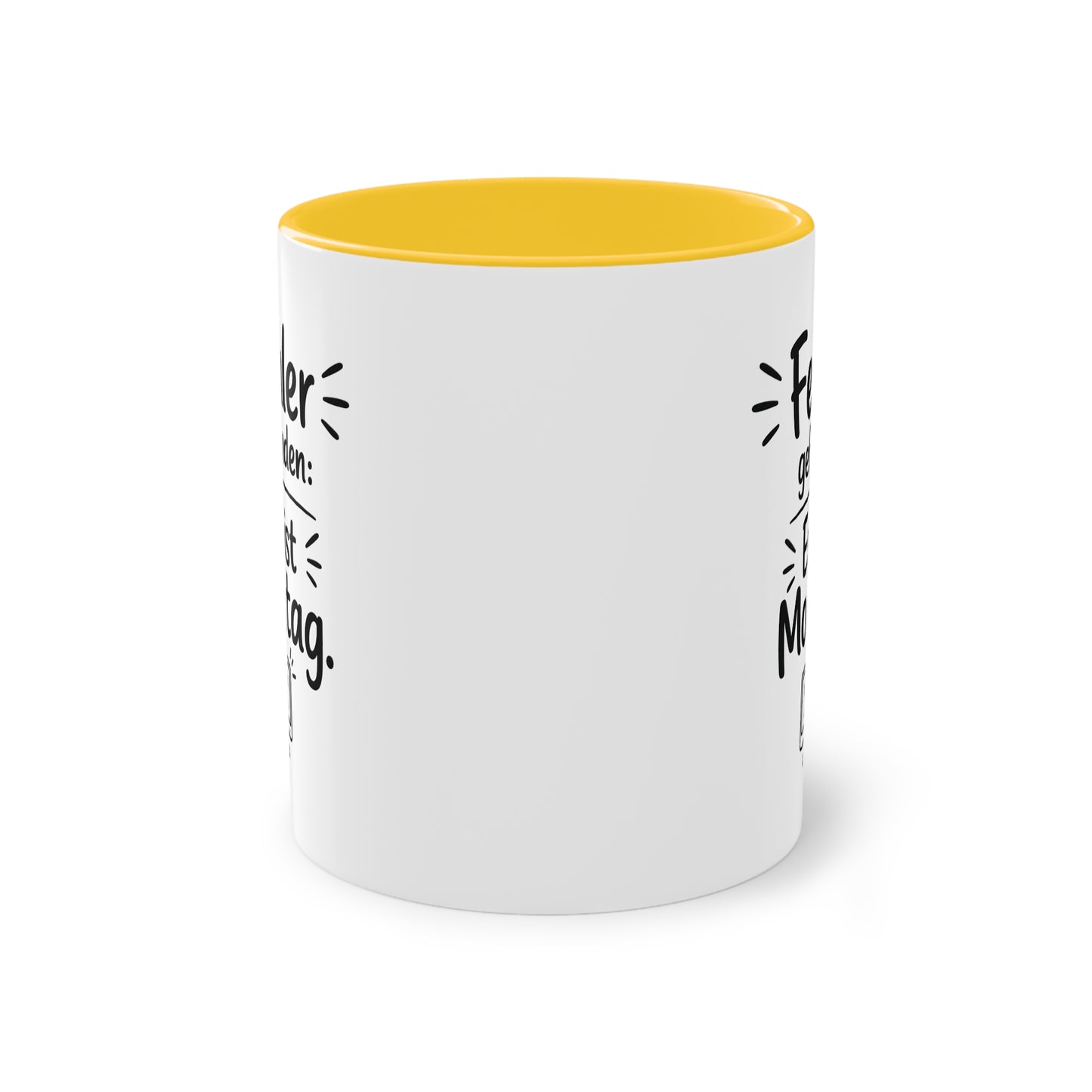 Tasse „Fehler gefunden: Es ist Montag.“ – Lustige Bürotasse mit Humor