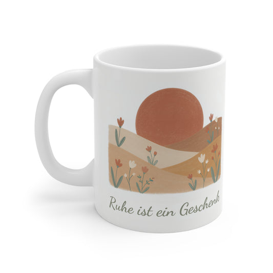 Ruhe ist ein Geschenk Tasse | Achtsamkeits-Becher Entspannung