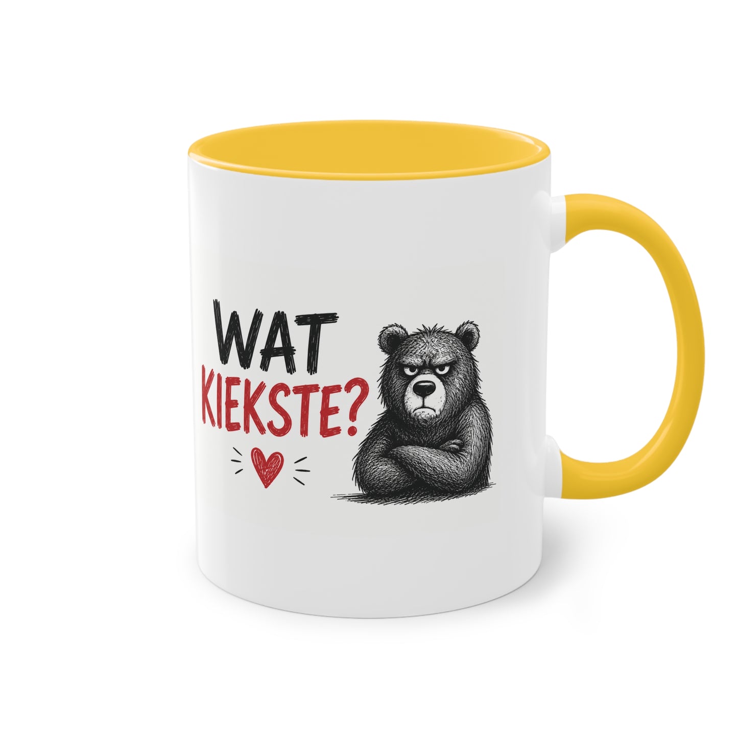 Tasse „Wat Kiekste?“ – Berliner Schnauze mit Humor ☕🐻