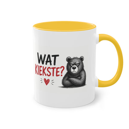 Tasse „Wat Kiekste?“ – Berliner Schnauze mit Humor ☕🐻