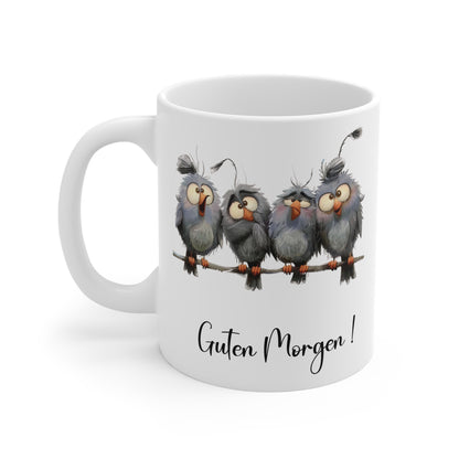 Guten Morgen Tasse – Lustige Vogel Tasse für Kaffee, Tee und einen humorvollen Start in den Tag