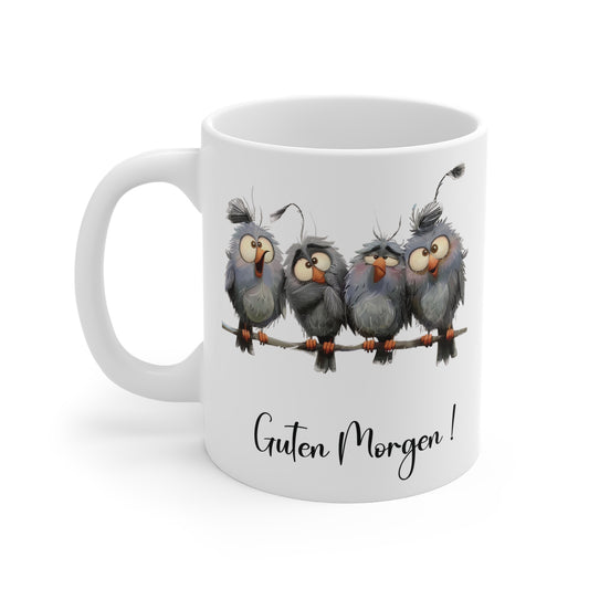 Guten Morgen Tasse – Lustige Vogel Tasse für Kaffee, Tee und einen humorvollen Start in den Tag