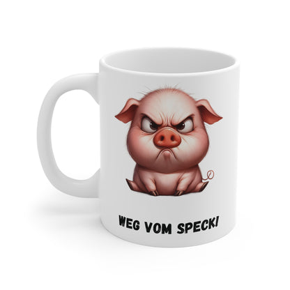 Weg vom Speck Schwein Tasse