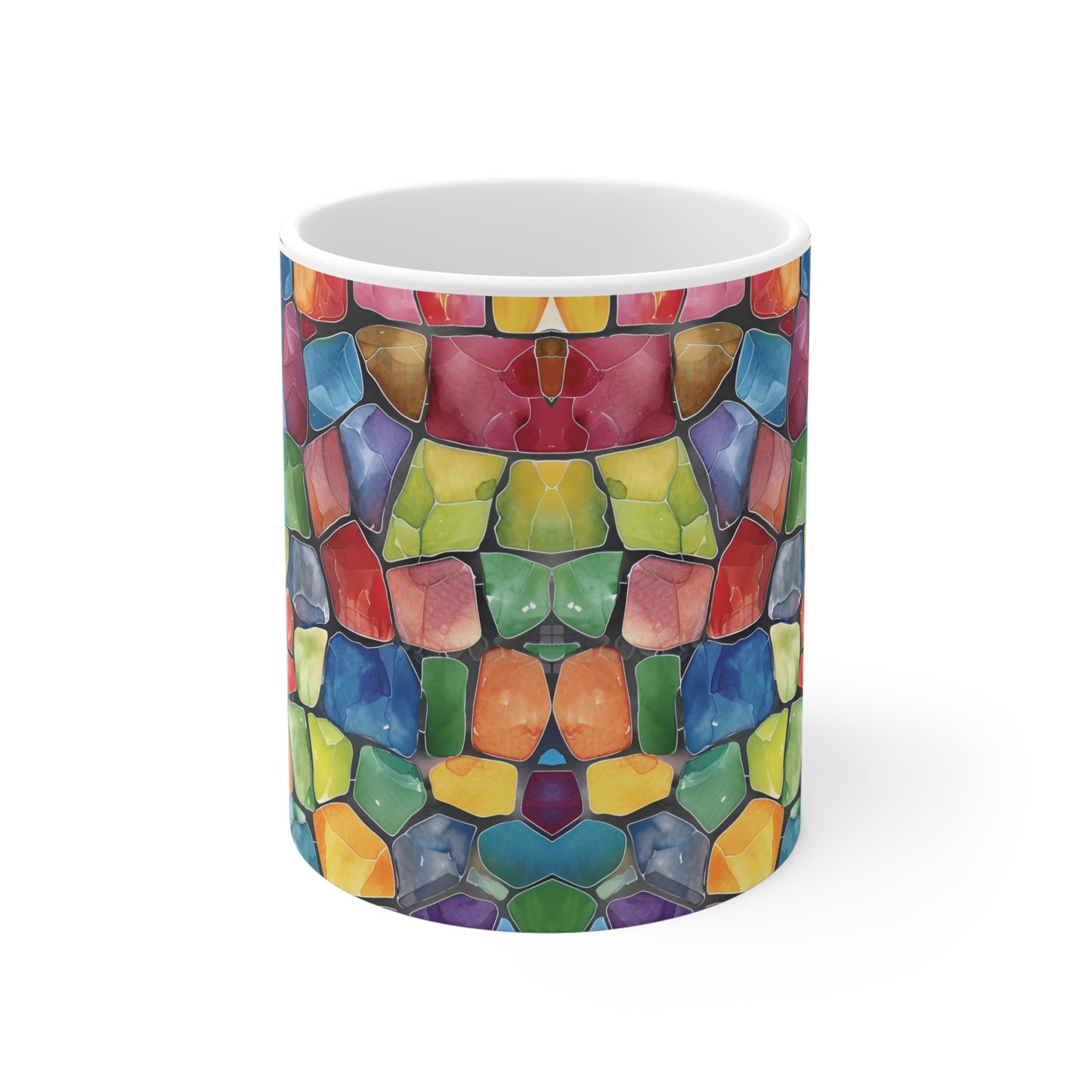 Mosaik Tasse bunt – Farbenfrohe Kaffee Tasse mit modernem Kunst-Design für kreative Wohnmomente