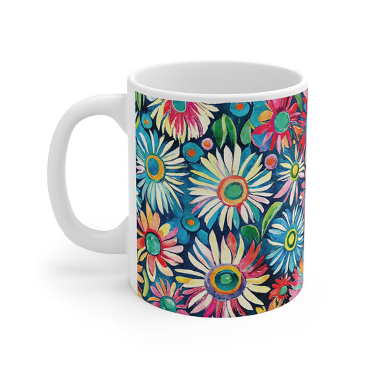 Bunte Blumen Tasse – Farbenfrohe Kaffee Tasse mit floralem Design für gute Laune im Alltag